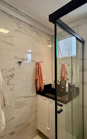 Apartamento à venda com 95m², 3 quartos e 2 vagasBanheiro do Quarto 1