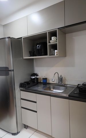 Apartamento à venda com 30m², 1 quarto e 1 vagaCozinha e Área de Serviço