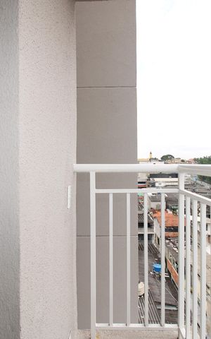 Apartamento para alugar com 28m², 1 quarto e 1 vagaSacada da sala