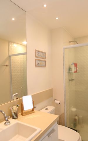 Apartamento para alugar com 92m², 3 quartos e 1 vagaBanheiro da suíte