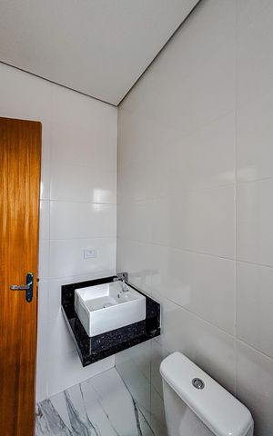 Casa de condomínio à venda com 86m², 2 quartos e 1 vagaBanheiro