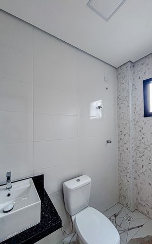 Casa de condomínio à venda com 86m², 2 quartos e 1 vagaBanheiro
