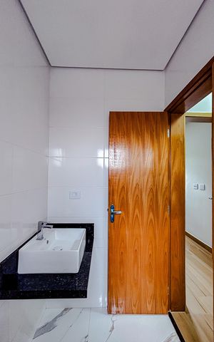 Casa de condomínio à venda com 86m², 2 quartos e 1 vagaBanheiro