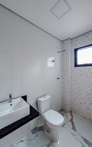 Casa de condomínio à venda com 86m², 2 quartos e 1 vagaBanheiro