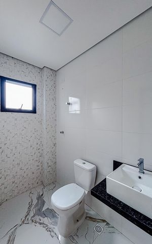 Casa de condomínio à venda com 86m², 2 quartos e 1 vagaBanheiro