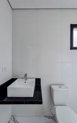 Casa de condomínio à venda com 90m², 2 quartos e 1 vagaBanheiro