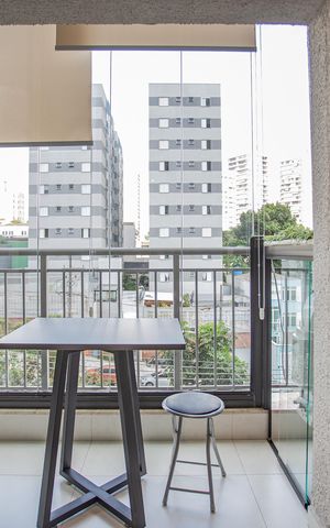Studio para alugar com 31m², 1 quarto e sem vagaVaranda