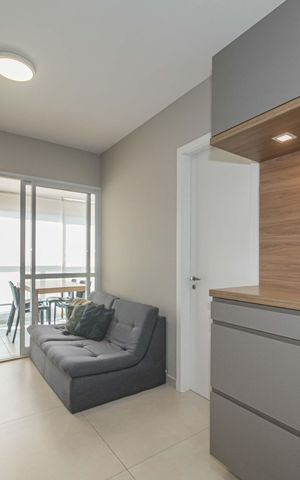 Apartamento para alugar com 34m², 1 quarto e 1 vaga Apartamento para alugar com 34m², 1 quarto e 1 vagaSala - Cozinha Integrada