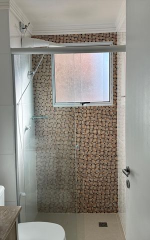 Apartamento para alugar com 66m², 3 quartos e 2 vagas Apartamento para alugar com 66m², 3 quartos e 2 vagasBanheiro da Suíte 1