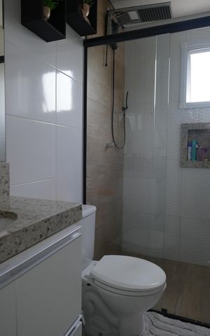 Apartamento para alugar com 110m², 2 quartos e 2 vagasBanheiro da Suite 