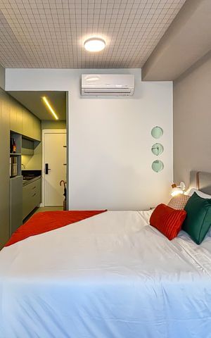 Studio para alugar com 27m², 1 quarto e sem vaga