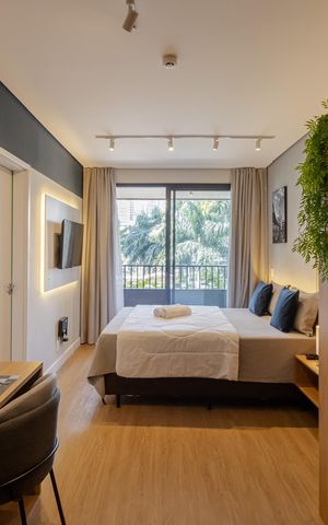 Studio para alugar com 36m², 1 quarto e sem vagaCozinha - Quarto