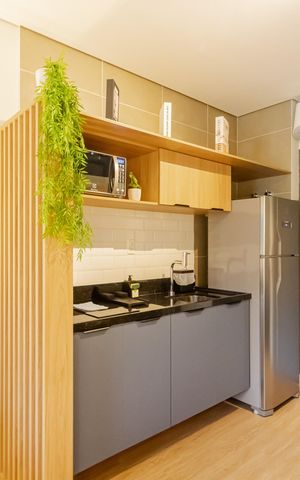 Studio para alugar com 36m², 1 quarto e sem vagaCozinha (detalhes)