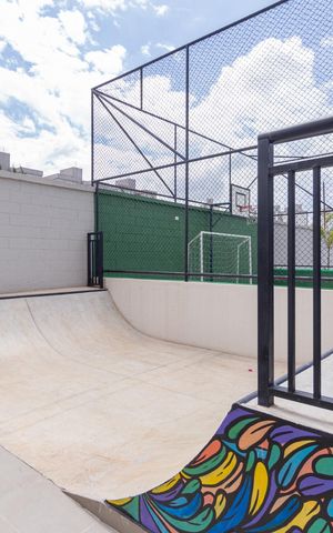 Apartamento para alugar com 49m², 2 quartos e 1 vaga Apartamento para alugar com 49m², 2 quartos e 1 vagaÁrea comum - Pista de skate