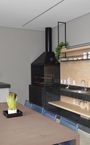 Apartamento à venda com 46m², 1 quarto e 2 vagasChurrasqueira