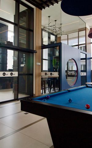 Apartamento para alugar com 35m², 1 quarto e sem vaga Apartamento para alugar com 35m², 1 quarto e sem vagaÁrea comum -Sala de Jogos