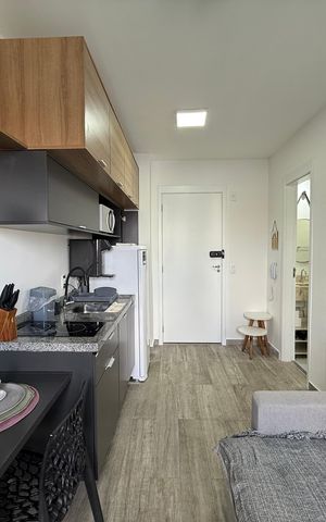 Studio à venda com 25m², 1 quarto e sem vaga