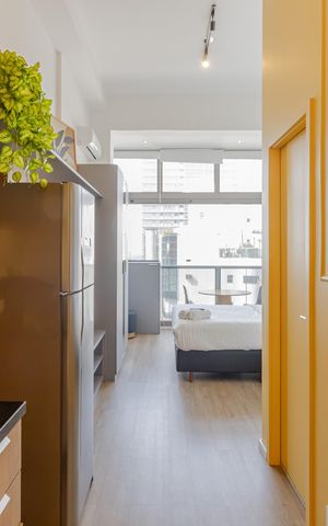 Studio para alugar com 21m², 1 quarto e sem vagaCozinha - quarto