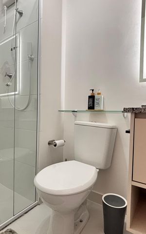 Apartamento para alugar com 29m², 1 quarto e sem vaga Apartamento para alugar com 29m², 1 quarto e sem vagaBanheiro da Suíte