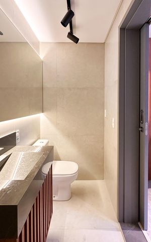 Apartamento à venda com 84m², 1 quarto e 1 vaga Apartamento à venda com 84m², 1 quarto e 1 vagaBanheiro da Suíte