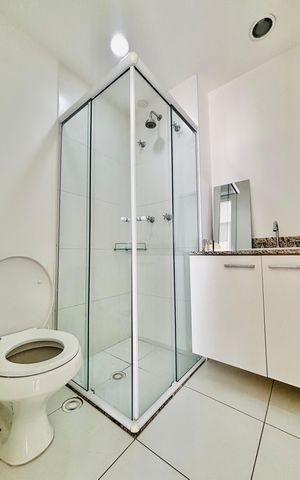Studio para alugar com 36m², 1 quarto e 1 vaga Studio para alugar com 36m², 1 quarto e 1 vagaBanheiro