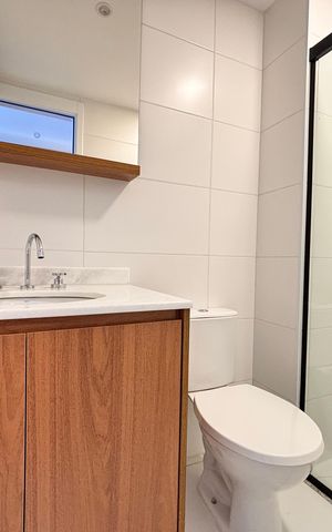 Apartamento para alugar com 27m², 1 quarto e sem vaga Apartamento para alugar com 27m², 1 quarto e sem vagaBanheiro