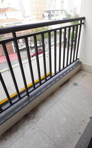 Studio à venda com 34m², 1 quarto e sem vagaVaranda