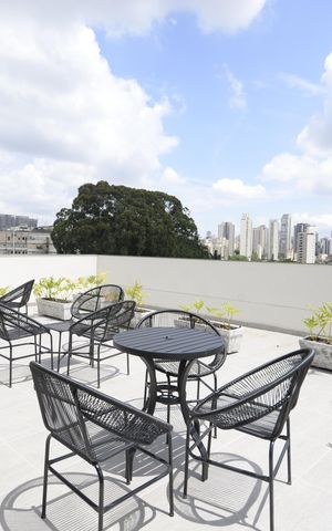 Studio à venda com 26m², 1 quarto e 1 vagaChurrasqueira