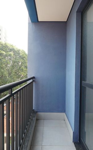 Studio à venda com 26m², 1 quarto e 1 vagaVaranda