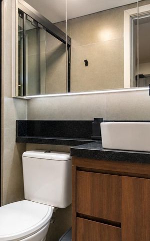 Studio para alugar com 35m², 1 quarto e sem vaga Studio para alugar com 35m², 1 quarto e sem vagaBanheiro