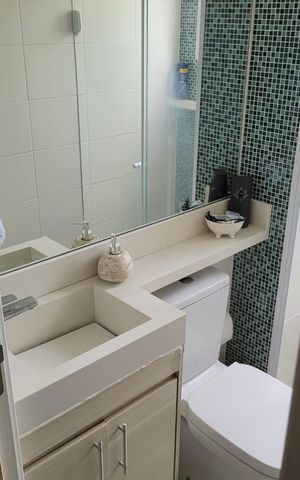 Apartamento à venda com 47m², 2 quartos e 1 vaga Apartamento à venda com 47m², 2 quartos e 1 vagaBanheiro