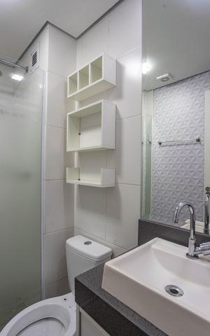 Apartamento para alugar com 45m², 2 quartos e 1 vaga Apartamento para alugar com 45m², 2 quartos e 1 vagaBanheiro