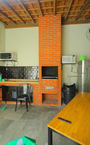 Casa de condomínio para alugar com 123m², 2 quartos e 2 vagasÁrea comum - Churrasqueira