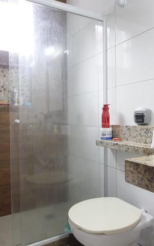 Casa de condomínio para alugar com 95m², 3 quartos e 1 vagaBanheiro Social