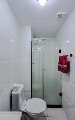 Studio para alugar com 24m², 1 quarto e sem vaga Studio para alugar com 24m², 1 quarto e sem vagaBanheiro da Suíte