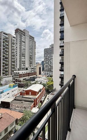 Studio para alugar com 30m², 1 quarto e sem vaga Studio para alugar com 30m², 1 quarto e sem vagaSacada