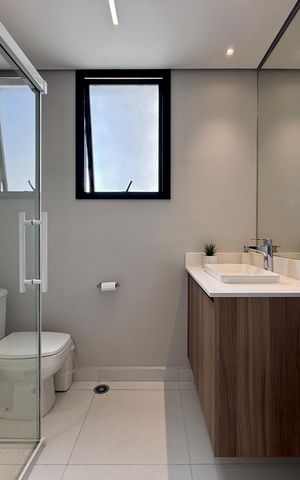 Studio para alugar com 30m², 1 quarto e sem vaga Studio para alugar com 30m², 1 quarto e sem vagaBanheiro