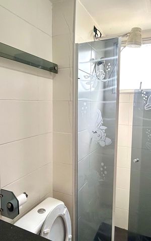 Apartamento para alugar com 40m², 2 quartos e 1 vaga Apartamento para alugar com 40m², 2 quartos e 1 vagaBanheiro
