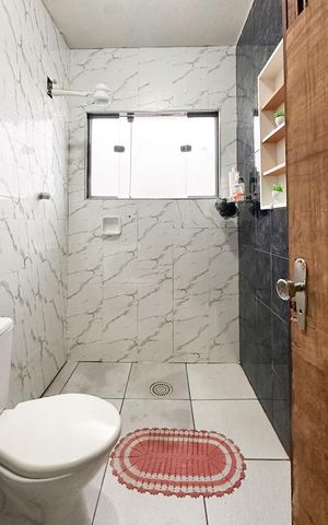 Casa à venda com 125m², 3 quartos e 2 vagas Casa à venda com 125m², 3 quartos e 2 vagasBanheiro Social
