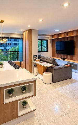 Apartamento para alugar com 61m², 1 quarto e 1 vaga Apartamento para alugar com 61m², 1 quarto e 1 vagaSala e Cozinha