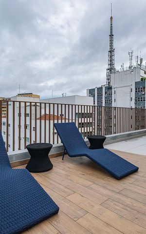 Studio à venda com 28m², 1 quarto e sem vaga Studio à venda com 28m², 1 quarto e sem vagaTerraço