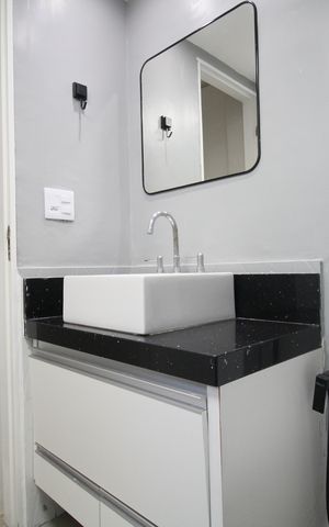 Apartamento para alugar com 64m², 1 quarto e 2 vagasBanheiro da Suíte