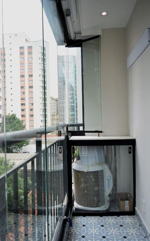 Studio para alugar com 33m², 1 quarto e sem vagaVaranda