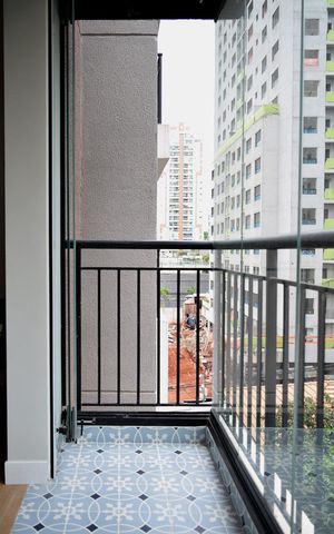 Studio para alugar com 33m², 1 quarto e sem vagaVaranda