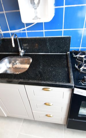 Studio à venda com 34m², 1 quarto e sem vagaCozinha