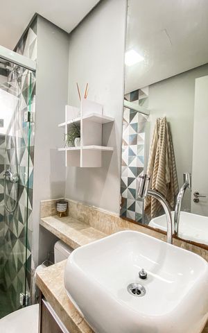 Apartamento à venda com 49m², 2 quartos e 1 vaga Apartamento à venda com 49m², 2 quartos e 1 vagaBanheiro