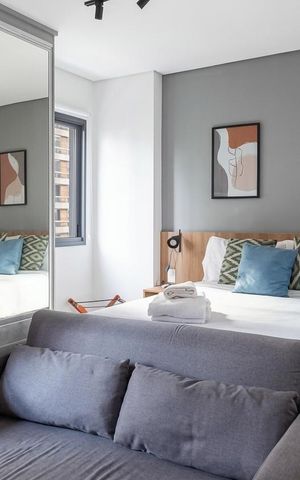 Studio para alugar com 27m², 1 quarto e sem vaga Studio para alugar com 27m², 1 quarto e sem vagaSala / Quarto