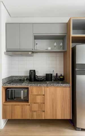 Studio para alugar com 27m², 1 quarto e sem vaga Studio para alugar com 27m², 1 quarto e sem vagaCozinha