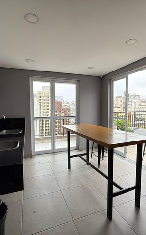 Studio para alugar com 32m², 1 quarto e sem vaga