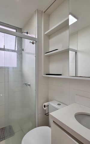 Apartamento para alugar com 66m², 2 quartos e 1 vaga Apartamento para alugar com 66m², 2 quartos e 1 vagaBanheiro Social